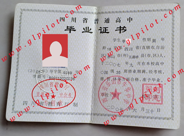 四川省乐山市牛华中学毕业证样本图片 四川省乐山市牛华中学毕业证样本图片
