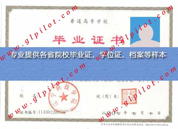 2007年辽宁科技学院毕业证样本图片 2007年辽宁科技学院毕业证样本图片