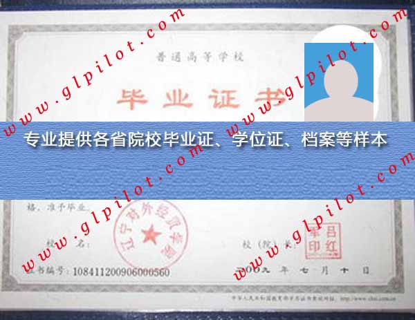 2009年辽宁对外经贸学院毕业证样本图片 2009年辽宁对外经贸学院毕业证样本图片
