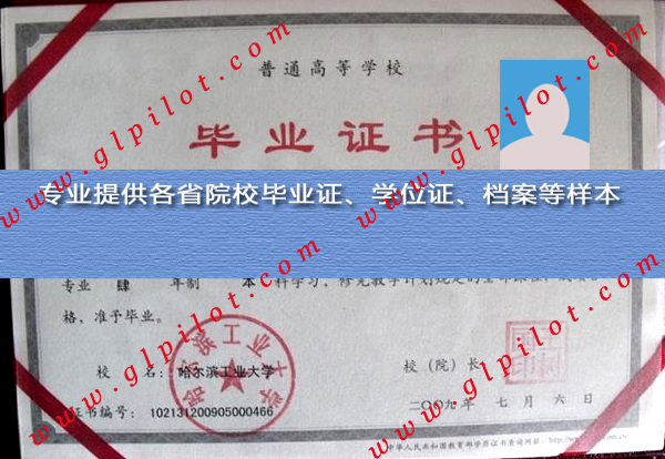 2009年哈尔滨工业大学毕业证样本_模板_图片 2009年哈尔滨工业大学毕业证样本_模板_图片