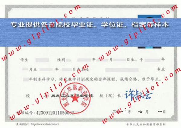 2011年黑龙江农垦职业学院毕业证样本_模板_图片 2011年黑龙江农垦职业学院毕业证样本_模板_图片