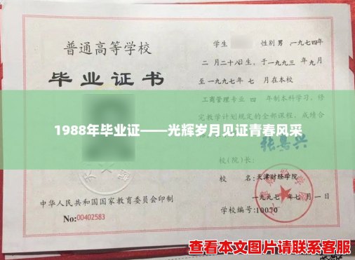 1988年毕业证——光辉岁月见证青春风采 1988年毕业证——光辉岁月见证青春风采