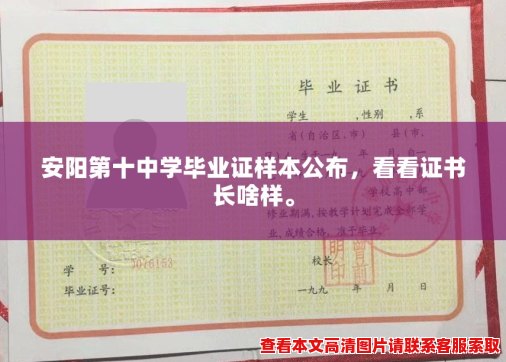 安阳第十中学毕业证样本公布,看看证书长啥样。 安阳第十中学毕业证样本公布,看看证书长啥样。