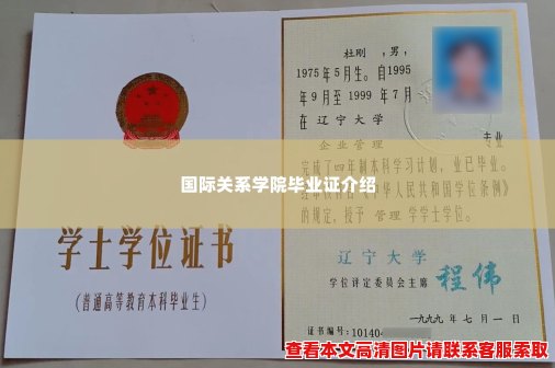 国际关系学院毕业证介绍