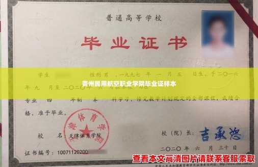 贵州民用航空职业学院毕业证样本