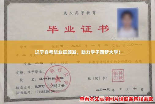 辽宁自考毕业证颁发，助力学子圆梦大学！