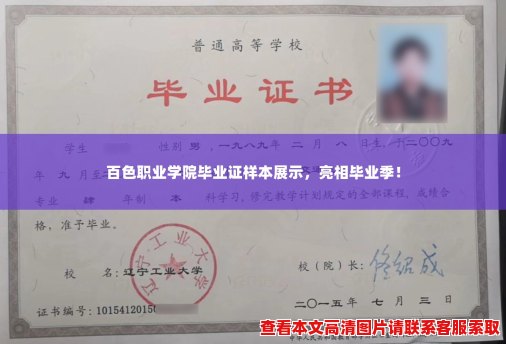 百色职业学院毕业证样本展示,亮相毕业季! 百色职业学院毕业证样本展示,亮相毕业季!