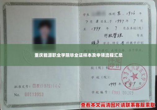 重庆能源职业学院毕业证样本及申领流程汇总