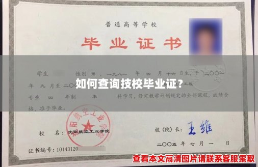 如何查询技校毕业证？