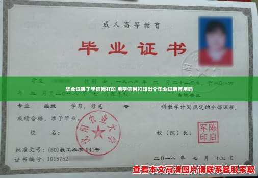 毕业证丢了学信网打印 用学信网打印出个毕业证明有用吗