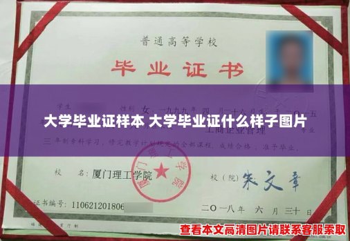 大学毕业证样本 大学毕业证什么样子图片