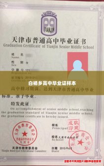 白杨乡高中毕业证样本 白杨乡高中毕业证样本