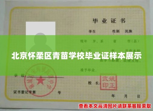 北京怀柔区青苗学校毕业证样本展示 北京怀柔区青苗学校毕业证样本展示