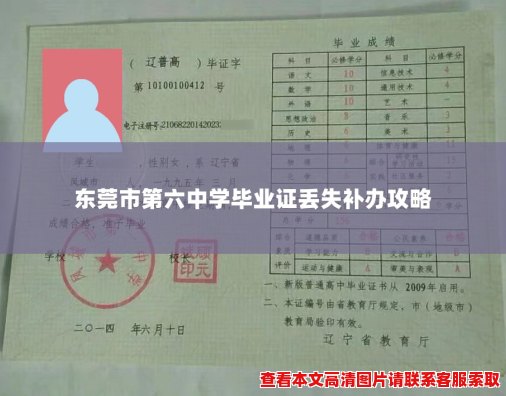 东莞市第六中学毕业证丢失补办攻略 东莞市第六中学毕业证丢失补办攻略