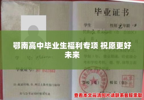 鄂南高中毕业生福利专项 祝愿更好未来