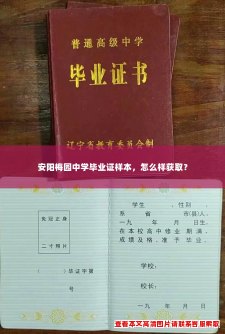 安阳梅园中学毕业证样本，怎么样获取？