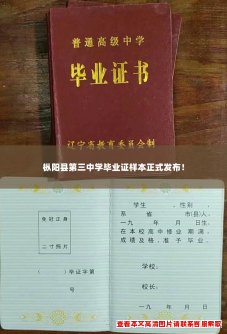 枞阳县第三中学毕业证样本正式发布! 枞阳县第三中学毕业证样本正式发布!