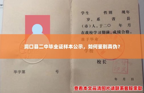 洞口县二中毕业证样本公示，如何鉴别真伪？