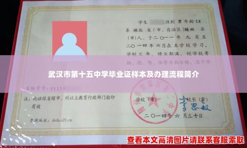 武汉市第十五中学毕业证样本及办理流程简介