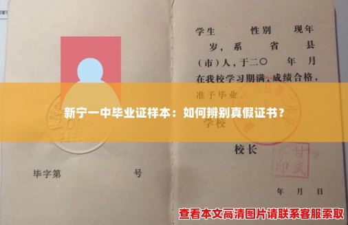 新宁一中毕业证样本:如何辨别真假证书? 新宁一中毕业证样本:如何辨别真假证书?
