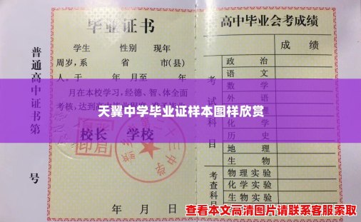 天翼中学毕业证样本图样欣赏 天翼中学毕业证样本图样欣赏