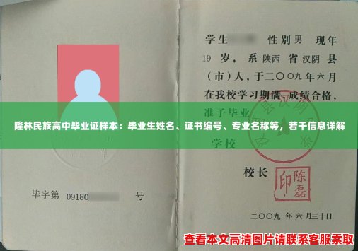 隆林民族高中毕业证样本:毕业生姓名、证书编号、专业名称等,若干信息详解 隆林民族高中毕业证样本:毕业生姓名、证书编号、专业名称等,若干信息详解