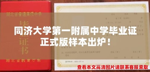 同济大学第一附属中学毕业证正式版样本出炉! 同济大学第一附属中学毕业证正式版样本出炉!