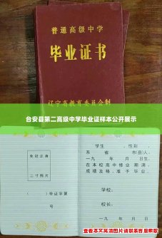 台安县第二高级中学毕业证样本公开展示 台安县第二高级中学毕业证样本公开展示