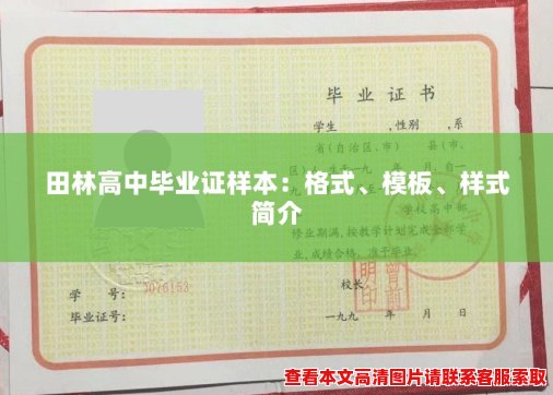 田林高中毕业证样本:格式、模板、样式简介 田林高中毕业证样本:格式、模板、样式简介