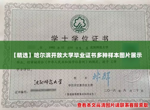 【精选】哈尔滨开放大学毕业证书多种样本图片展示 【精选】哈尔滨开放大学毕业证书多种样本图片展示