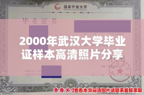 2000年武汉大学毕业证样本高清照片分享 2000年武汉大学毕业证样本高清照片分享