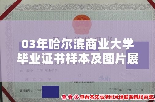 03年哈尔滨商业大学毕业证书样本及图片展示