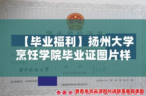 【毕业福利】扬州大学烹饪学院毕业证图片样本震撼曝光！
