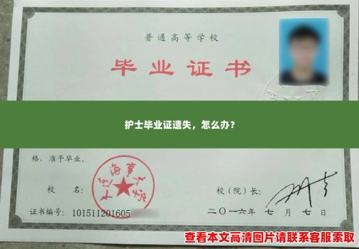 护士毕业证遗失，怎么办？