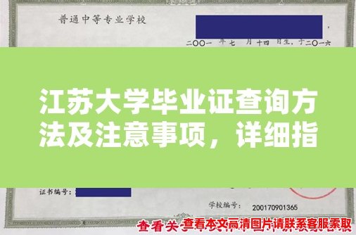 江苏大学毕业证查询方法及注意事项,详细指南 江苏大学毕业证查询方法及注意事项,详细指南