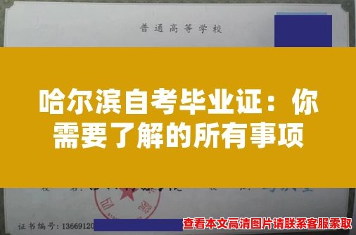 哈尔滨自考毕业证:你需要了解的所有事项 哈尔滨自考毕业证:你需要了解的所有事项