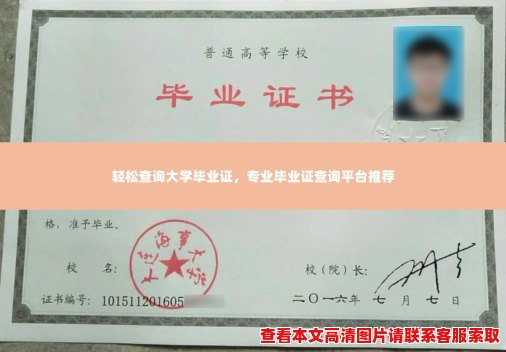 轻松查询大学毕业证，专业毕业证查询平台推荐