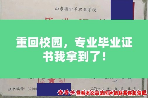 重回校园，专业毕业证书我拿到了！