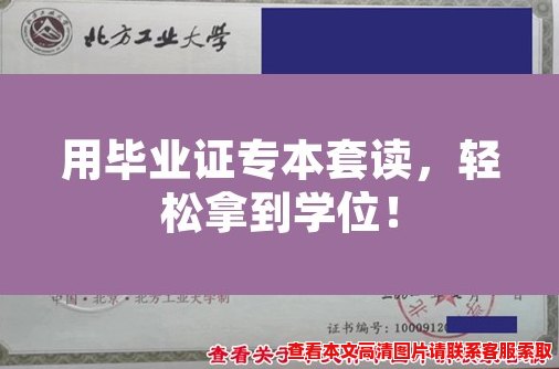 用毕业证专本套读，轻松拿到学位！
