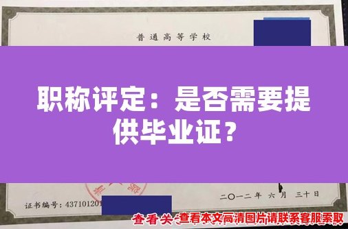 职称评定：是否需要提供毕业证？