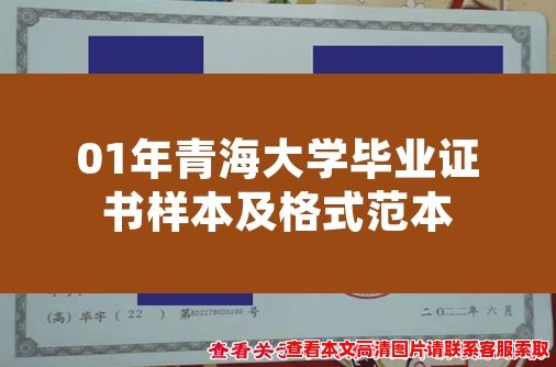 01年青海大学毕业证书样本及格式范本