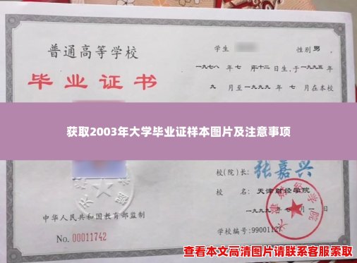 获取2003年大学毕业证样本图片及注意事项
