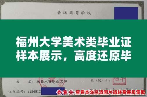 福州大学美术类毕业证样本展示，高度还原毕业证格式