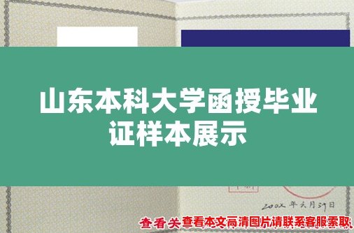 山东本科大学函授毕业证样本展示