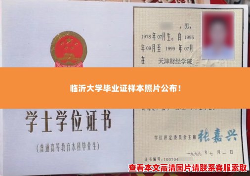 临沂大学毕业证样本照片公布！