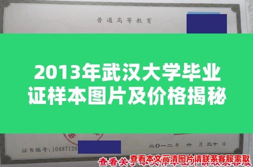 2013年武汉大学毕业证样本图片及价格揭秘