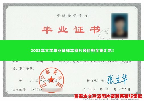 2003年大学毕业证样本图片及价格全集汇总！