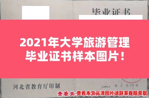 2021年大学旅游管理毕业证书样本图片！