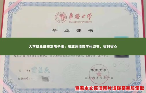 大学毕业证样本电子版：获取高清数字化证书，省时省心