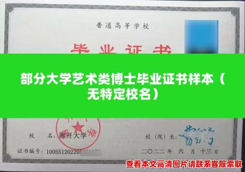 部分大学艺术类博士毕业证书样本(无特定校名) 部分大学艺术类博士毕业证书样本(无特定校名)